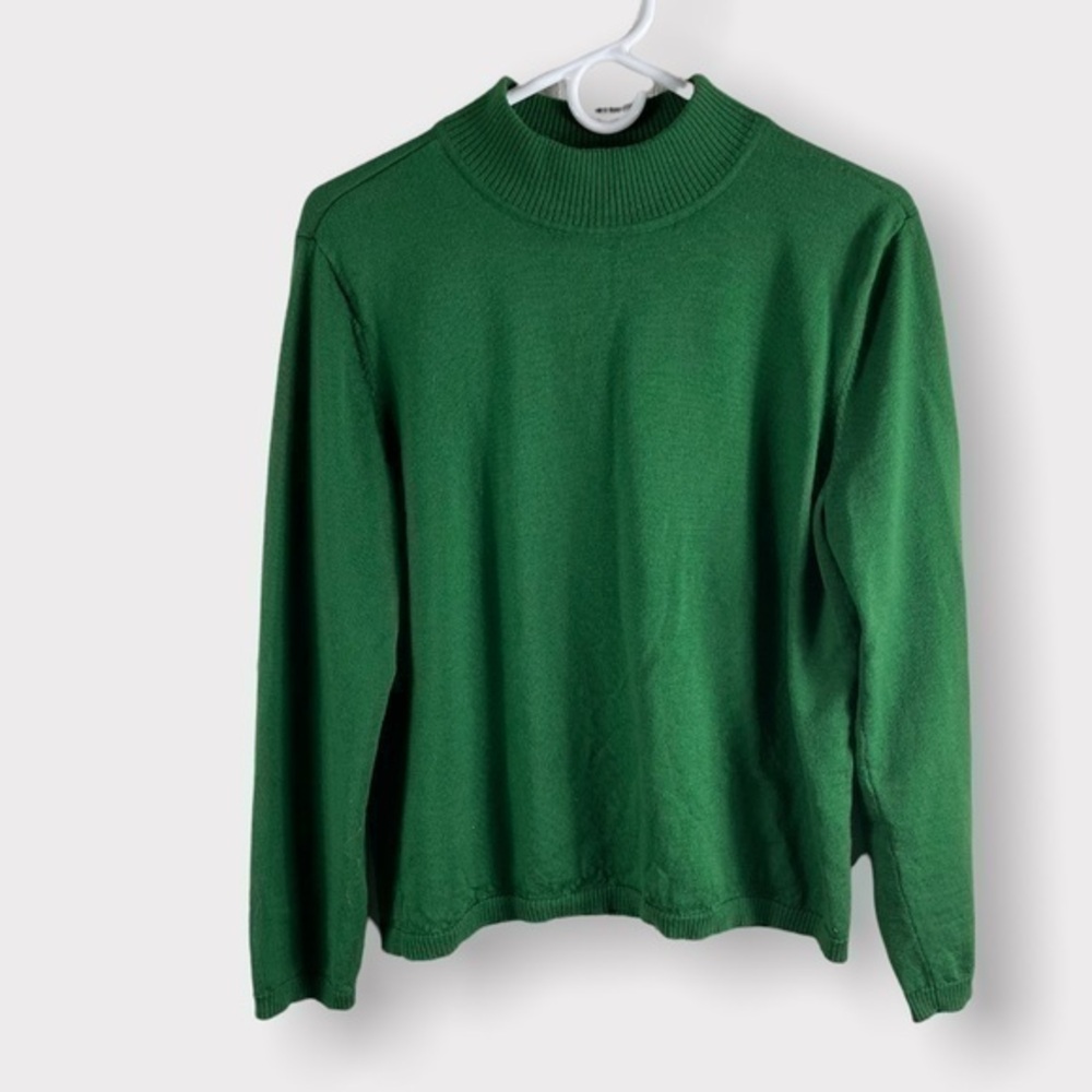 Pendleton Green turtleneck Long  Sleeve Sweater 100% Merino Wool